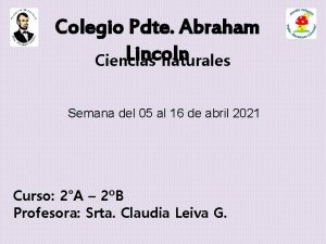 Colegio Pdte Abraham Lincoln Ciencias naturales Semana del