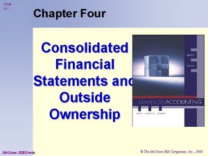 Slide 4 1 Chapter Four Consolidated Financial Statements