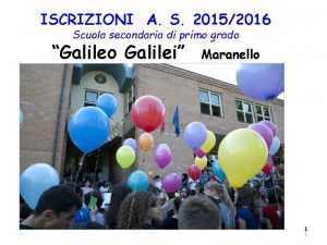 ISCRIZIONI A S 20152016 Scuola secondaria di primo