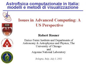 Astrofisica computazionale in Italia modelli e metodi di