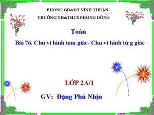 PHNG GDT VNH THUN TRNG THTHCS PHONG NG