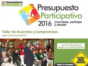 Taller de Acuerdos y Compromisos Lunes 18 de