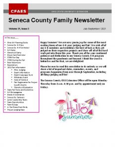 OHIO STATE UNIVERSITY EXTENSION Seneca County Family Newsletter