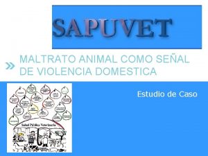 MALTRATO ANIMAL COMO SEAL DE VIOLENCIA DOMESTICA Estudio