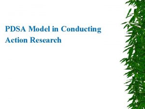 PDSA Model in Conducting Action Research PDSA MODEL