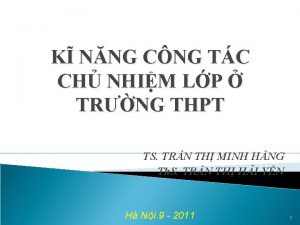 K NNG CNG TC CH NHIM LP TRNG