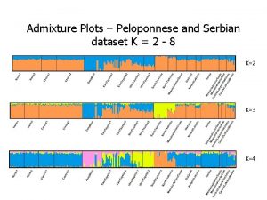 Admixture Plots Peloponnese and Serbian dataset K 2