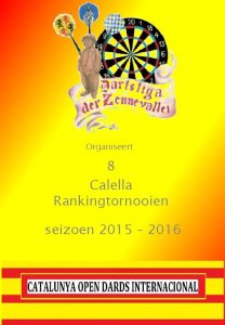 Organiseert 8 Calella Rankingtornooien seizoen 2015 2016 Voor