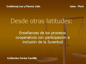 Credicoop Luz y Fuerza Ltda Lima Per Desde