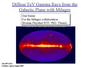Diffuse Te V Gamma Rays from the Galactic