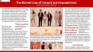 The Blurred Lines of Consent and Empowerment Jieun