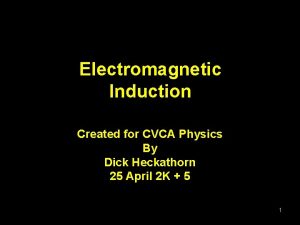 Electromagnetic Induction Created for CVCA Physics By Dick