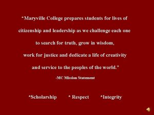 Maryville College prepares students for lives of citizenship