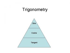 Trigonometry Sine Cosine Tangent Session 17 Warm up