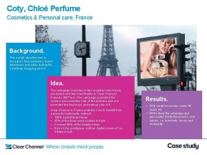 Coty Chlo Perfume Cosmetics Personal care France Background