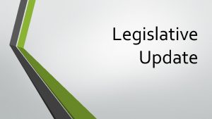 Legislative Update CONGRESSWOMAN NAPOLITANOS HR 291 WATER IN