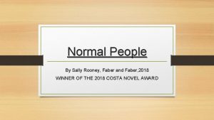 Normal People By Sally Rooney Faber and Faber