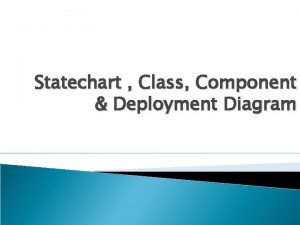 Statechart Class Component Deployment Diagram Statechart Diagram Statechart