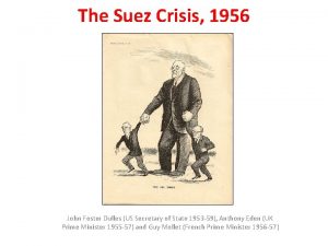 The Suez Crisis 1956 John Foster Dulles US