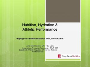 Nutrition Hydration Athletic Performance Helping our athletes maximize