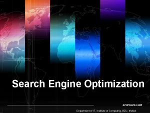 Search Engine Optimization BZUPAGES COM Department of IT