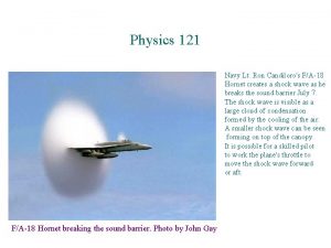 Physics 121 Navy Lt Ron Candiloros FA18 Hornet