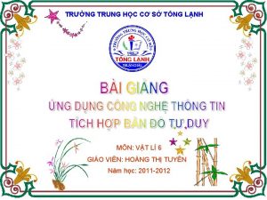 TRNG TRUNG HC C S TNG LNH MN