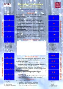 Droplet Dynamics Multiphase flow modelling Background Physical interactions