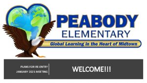 PLANS FOR REENTRY JANUARY 2021 MEETING WELCOME Peabody