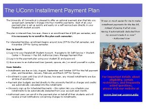 The UConn Installment Payment Plan The University of