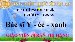 Bc s Y c xanh Chnh t Nghe