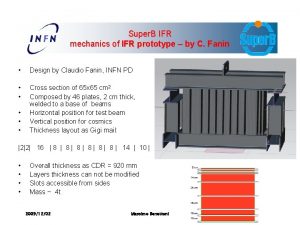 Super B IFR mechanics of IFR prototype by