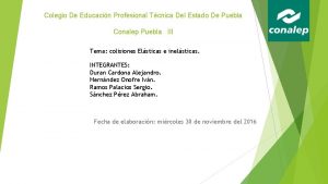 Colegio De Educacin Profesional Tcnica Del Estado De