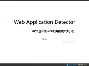 Web Application Detector web Hysia hysiame com Web