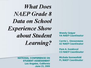 What Does NAEP Grade 8 Data on School