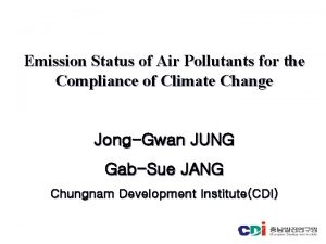 Emission Status of Air Pollutants for the Compliance