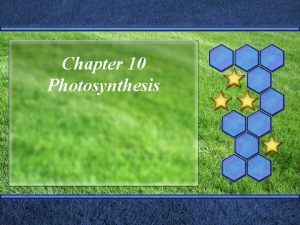 Chapter 10 Photosynthesis Autotrophs and Heterotrophs Autotrophs are