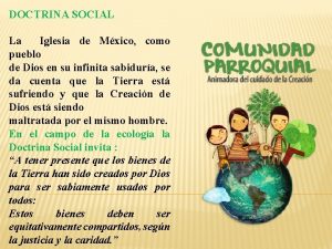 DOCTRINA SOCIAL La Iglesia de Mxico como pueblo