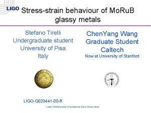 Stressstrain behaviour of Mo Ru B glassy metals