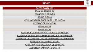 NDICE DATOS CONTACTO JOAN MARAGALL 66 FRANCISCO GERVS