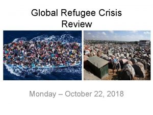 Global Refugee Crisis Review Monday October 22 2018