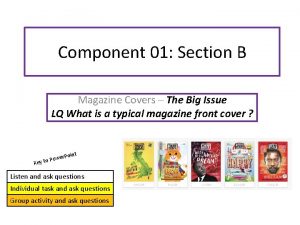 Component 01 Section B Magazine Covers The Big