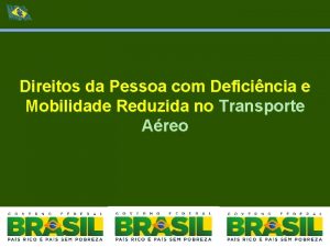 Direitos da Pessoa com Deficincia e Mobilidade Reduzida