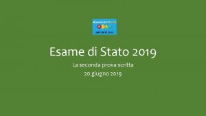 Esame di Stato 2019 La seconda prova scritta