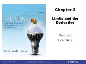 Chapter 2 Limits and the Derivative Section 3