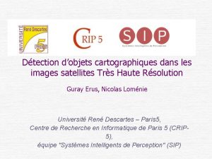 Dtection dobjets cartographiques dans les images satellites Trs