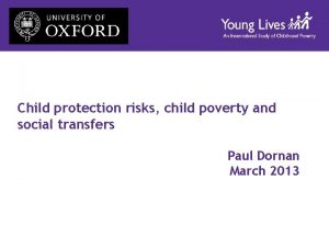 Child protection risks child poverty and social transfers