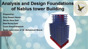 Analysis and Design Foundations of Nablus tower Building