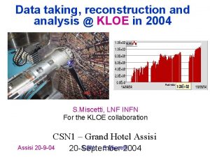 Data taking reconstruction and analysis KLOE in 2004