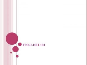 ENGLISH 101 OUTLINE Library Basics In General Website